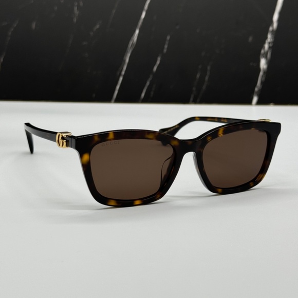 NEW GG1596SK 003 GUCCI HAVANA BROWN UNISEX GUCCI SUNGLASSES - Picture 5 of 13
